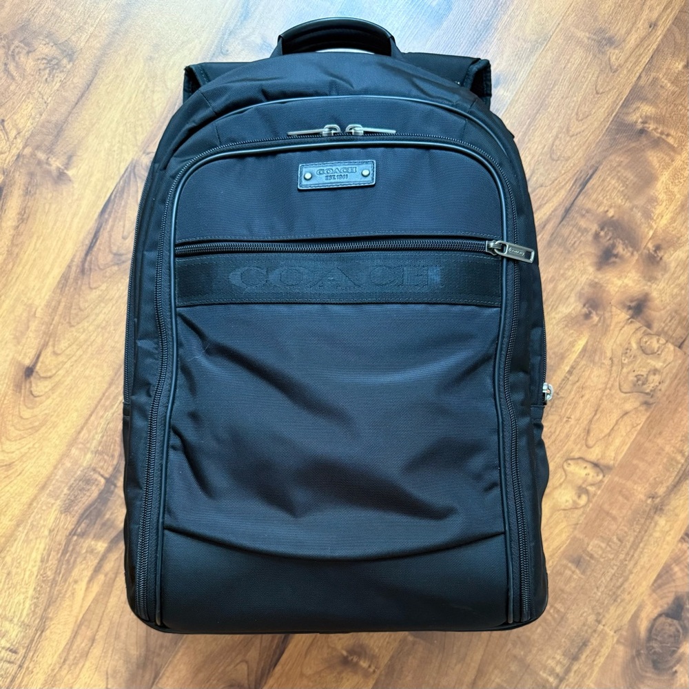 Coach Black Backpack with Padded Straps